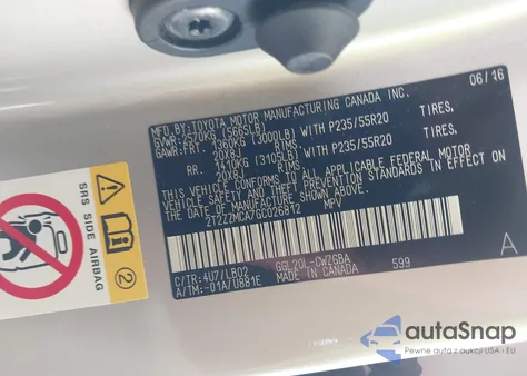 2016 Lexus Rx 350 из США, поврежденный, VIN 2T2ZZMCA7GC026812